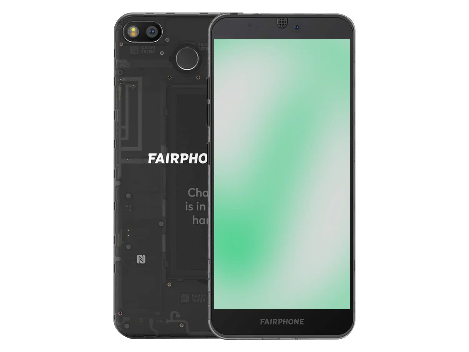 "Billede af Fairphone brugt som fokuspunkt i en samling"