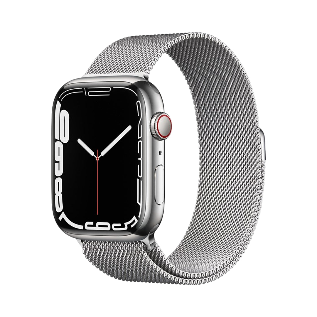Brugt Apple Watch 7 / Stainless Steel / 45mm / GPS+Cellular fra Apple – testet og certificeret hos Green.dk