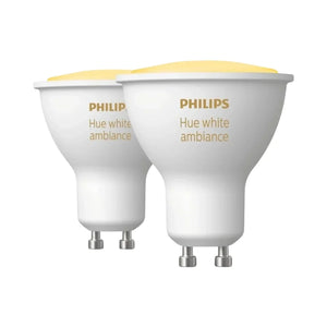 Philips Hue White Ambiance GU10 smart LED-pære fra Philips - testet og certificeret hos Green.dk