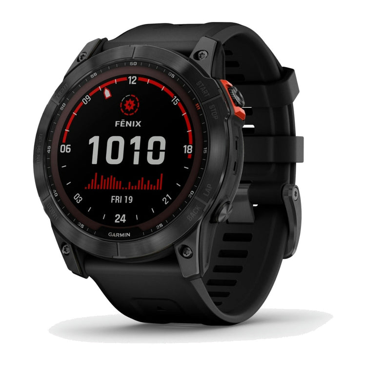 Brugt Garmin Fenix 7X Solar 51mm i Sort fra Garmin - testet og certificeret hos Green.dk