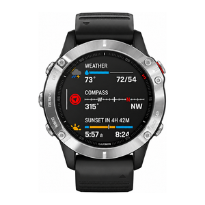 Garmin Fenix 6 47 mm – sort rem og stålramme