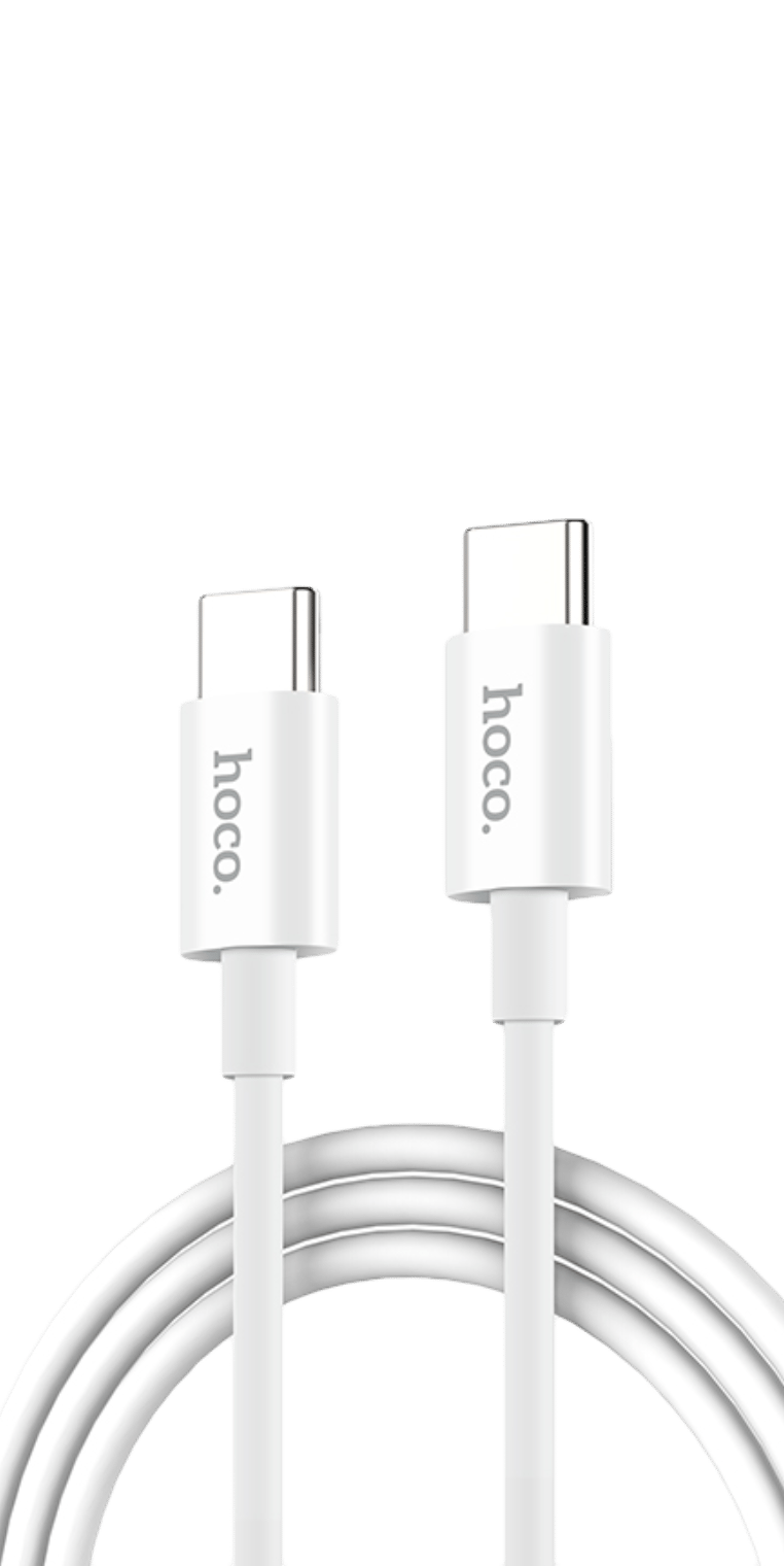 Billede af Hoco - USB-C til USB-C kabel (1m), Hvid hos Phonetrade