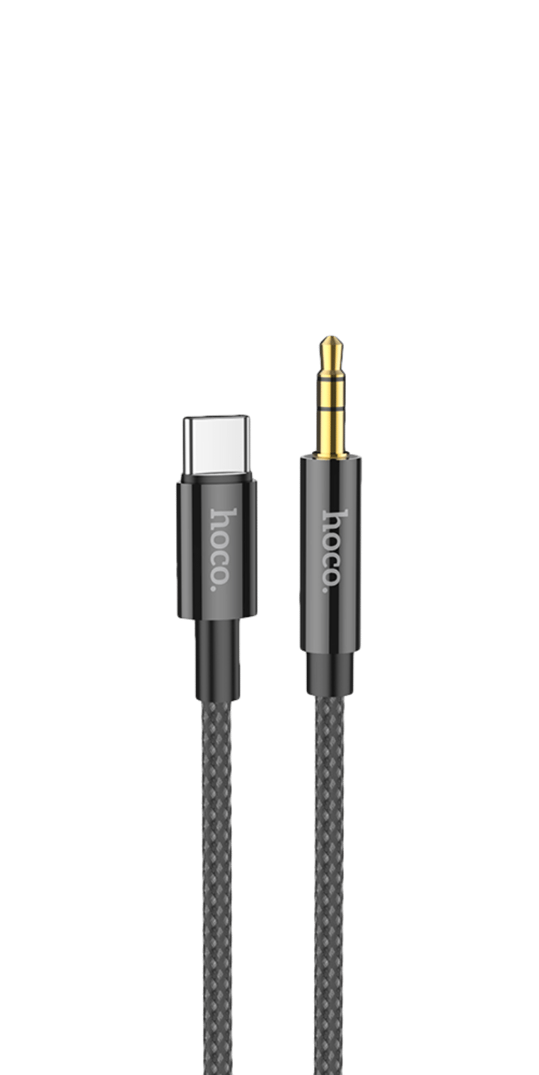 Se Hoco - AUX til USB-C kabel, Sort hos Phonetrade